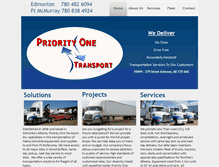Tablet Screenshot of priorityonetransport.com